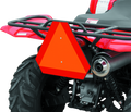 QuadBoss, QuadBoss ATV Safety Emblem - Orange | Impact-Resistant Reflective Rear Badge