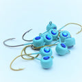 Free Style Jig Heads - 3D Eyes - 12 Pack - No Collar