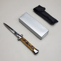 ZA@ ARMED FORCE TACTICAL Hand Crafted OTF Pocket Knife 9" Knife 4" Blade Yellow/Black ST-7STG