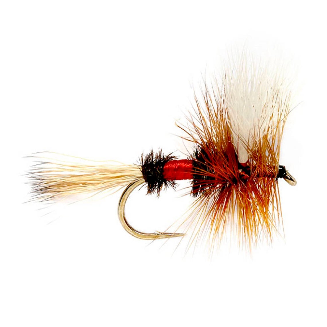 Barbless Royal Wulff Classic Hair Wing Dry Fly - 6 Flies Hook Size 8