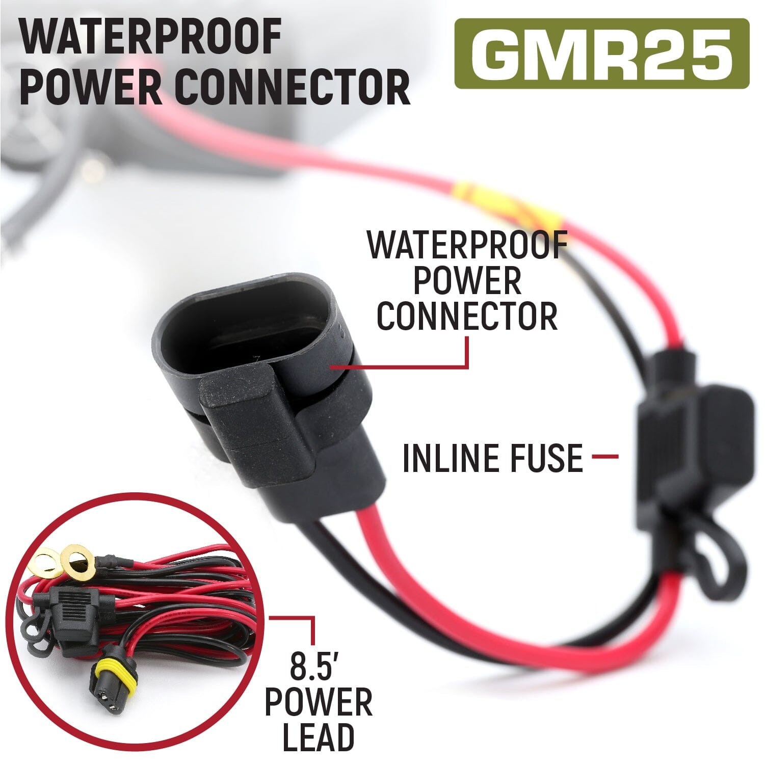 Rugged Radios Adventure Radio Kit - GMR25 Waterproof GMRS Mobile Radio Kit and External Speaker