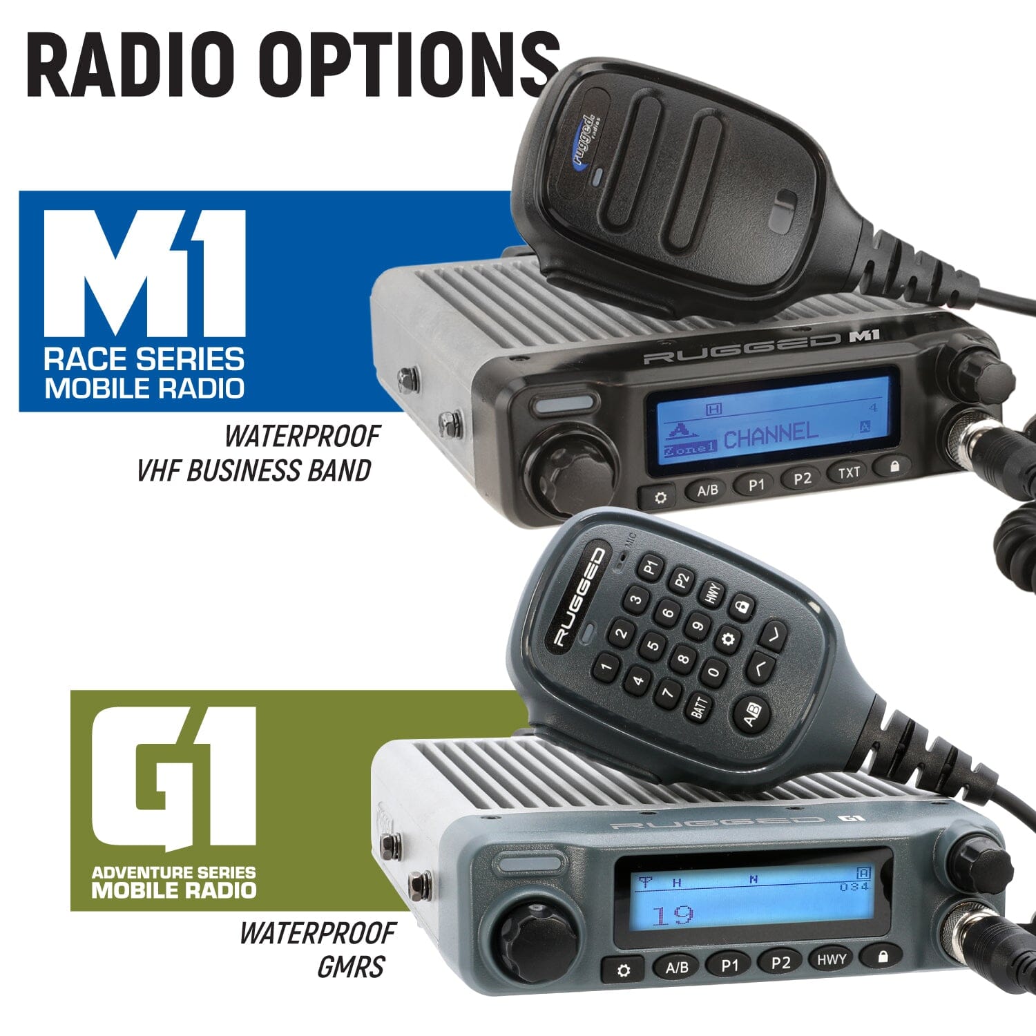 Rugged Radios Can-Am Commander and Late Model Maverick Complete Communication Kit with Bluetooth Intercom and 2-Way Radio - Dash Mount