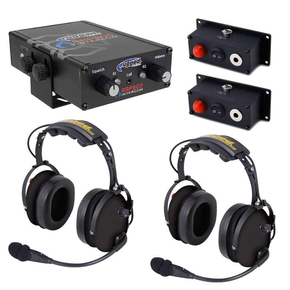 Rugged Radios Fire Safety Industrial Dual Radio Intercom 2 Place Kit with RRP800