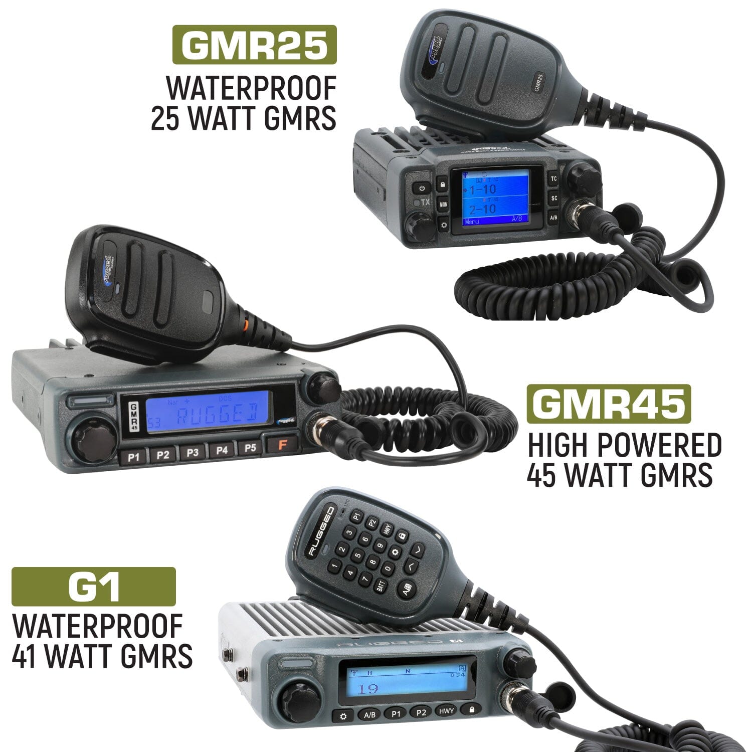 Rugged Radios Toyota Tacoma, 4Runner, Lexus Two-Way GMRS Mobile Radio Kit