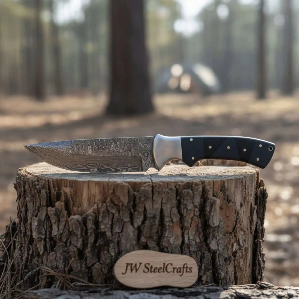 Sheffield Pattern Bowie Knife Damascus Clip Point Handmade JW SteelCrafts