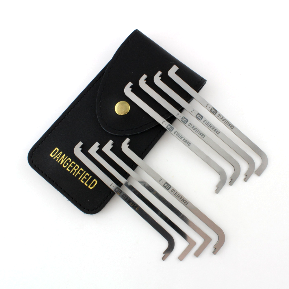 Dangerfield EXTENDED Top of Keyway TOK Tension Wrench Set + Case