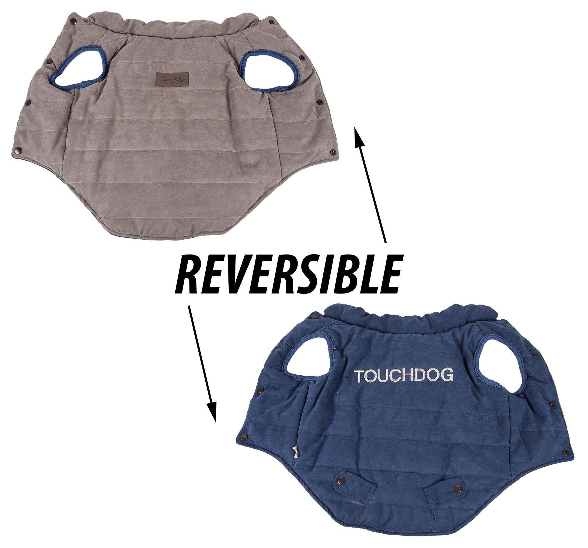 Touchdog ® Waggin Swag Ultra-Plush Insulated and Reversible Dog Coat