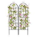 Costway 71" Tall Metal Garden Trellis for Climbing Plants 2 Pack Fence Panels Retro