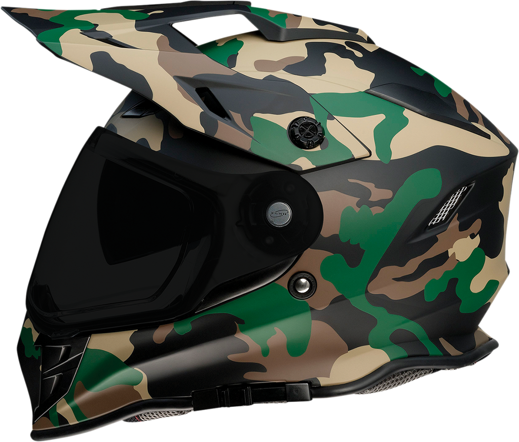 Z1R, Z1R Range Helmet - Camo Woodland XL with Polycarbonate Shields and Adjustable Visor