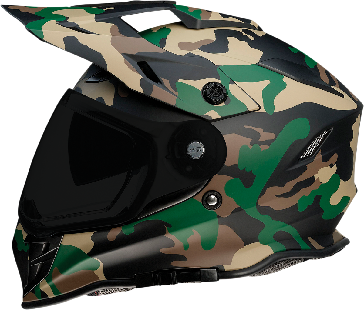 Z1R, Z1R Range Helmet - Camo Woodland XL with Polycarbonate Shields and Adjustable Visor