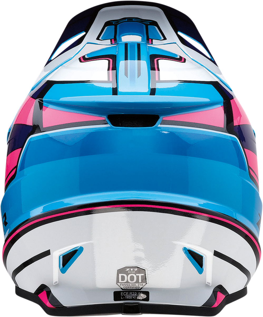 Z1R, Z1R Rise Motorcycle Helmet - Pink/Blue, 4XL | Part Number 0110-7191